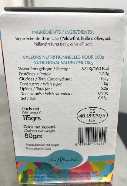 Tuna Ventresca Premium 110 grs Can 